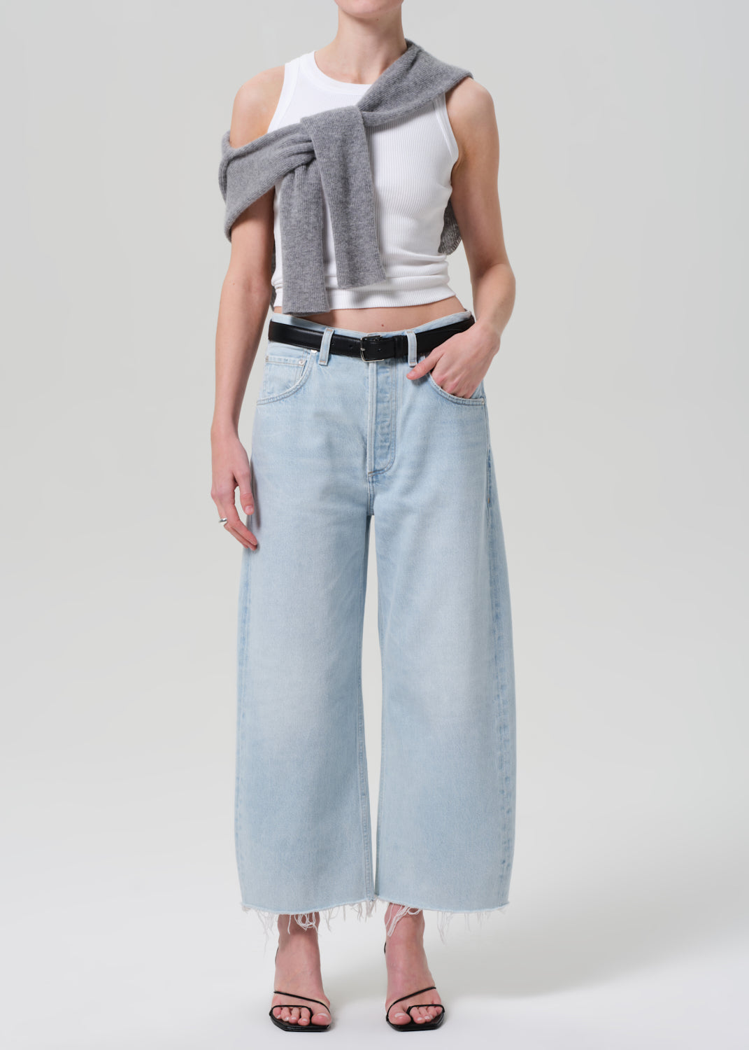 Ayla Raw Hem Crop in Allier