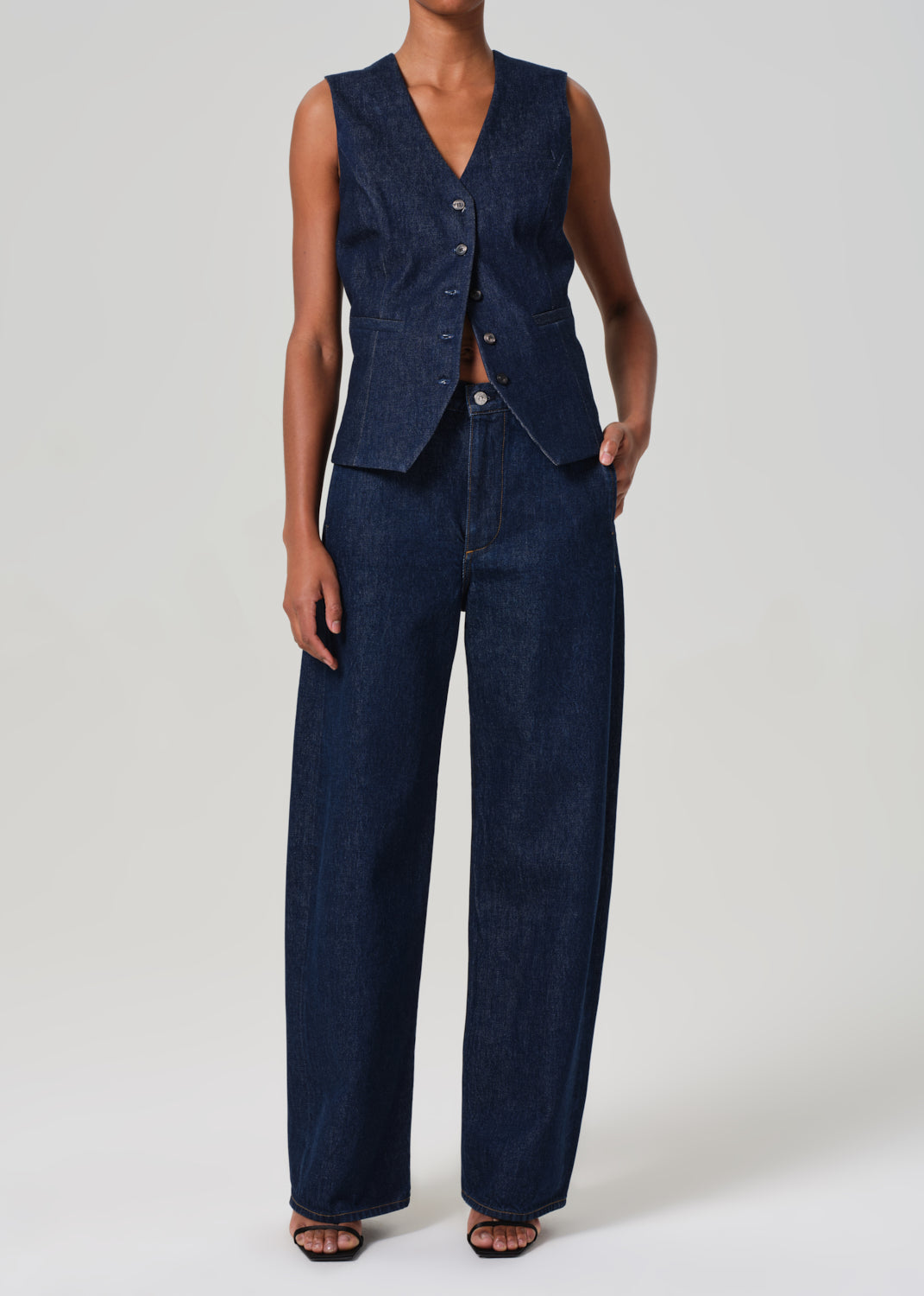 Ayla Polish Denim Trouser in Amherst