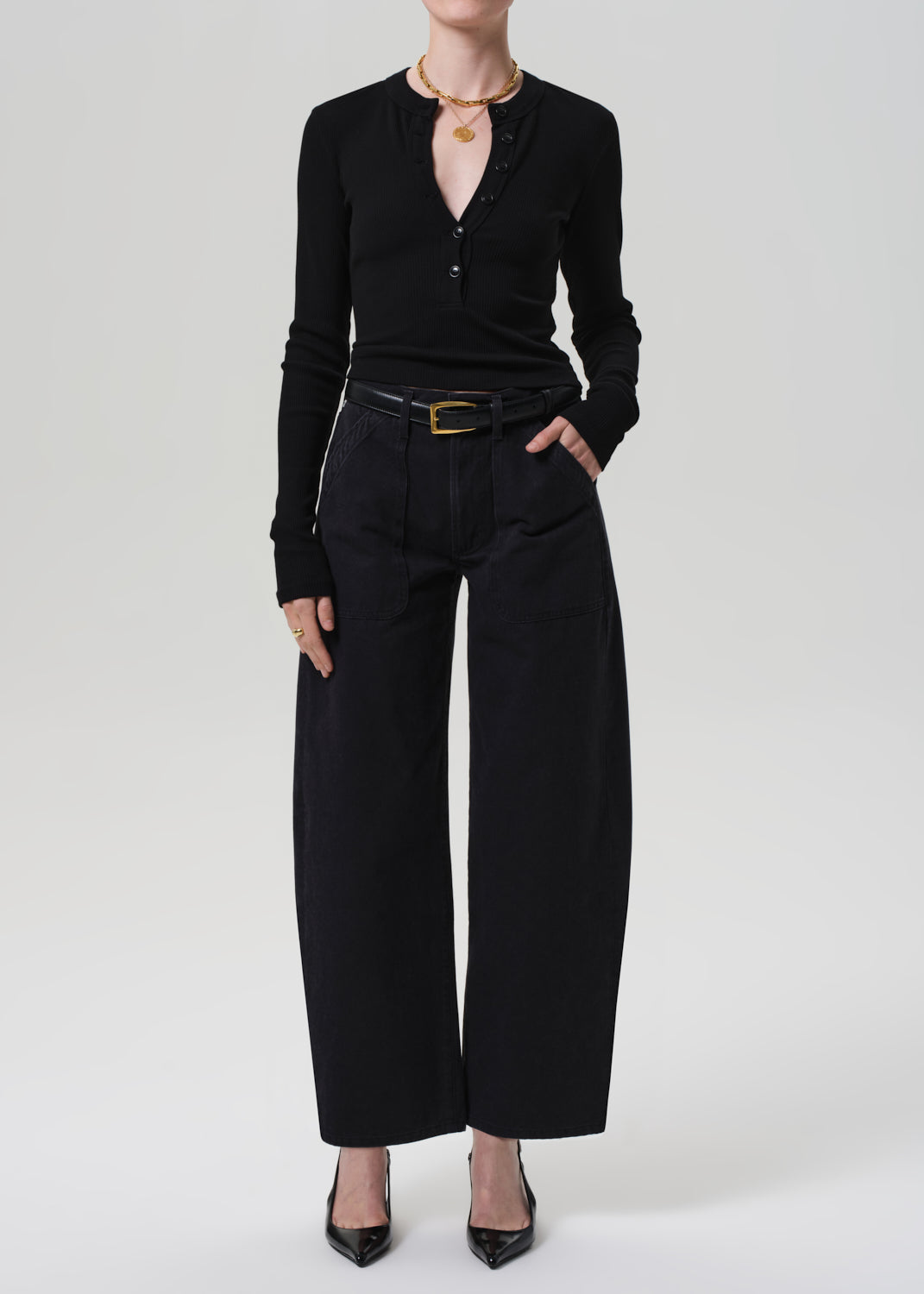 Ayla Cargo in Washed Black