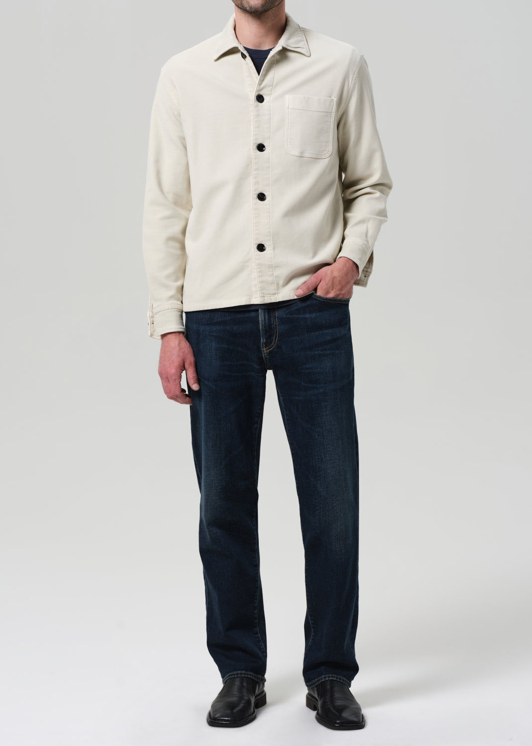 Elijah Straight Cashmere Denim in Prospect