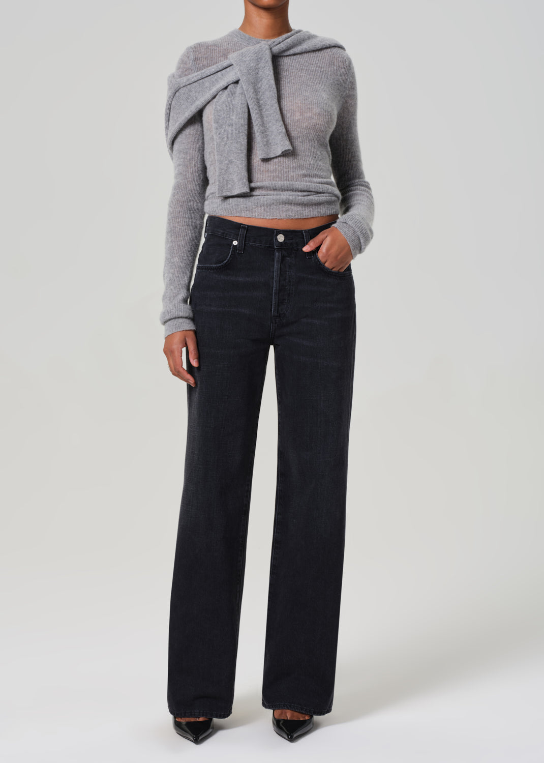 Annina High Rise Wide Leg 33" in Prophecy