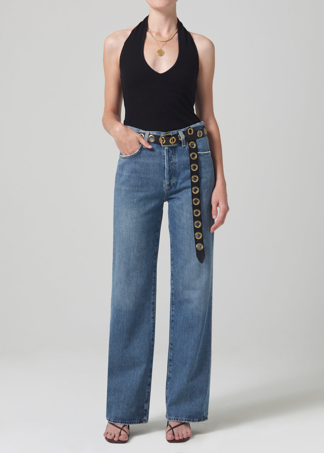 Annina High Rise Wide Leg 33" in Starsign
