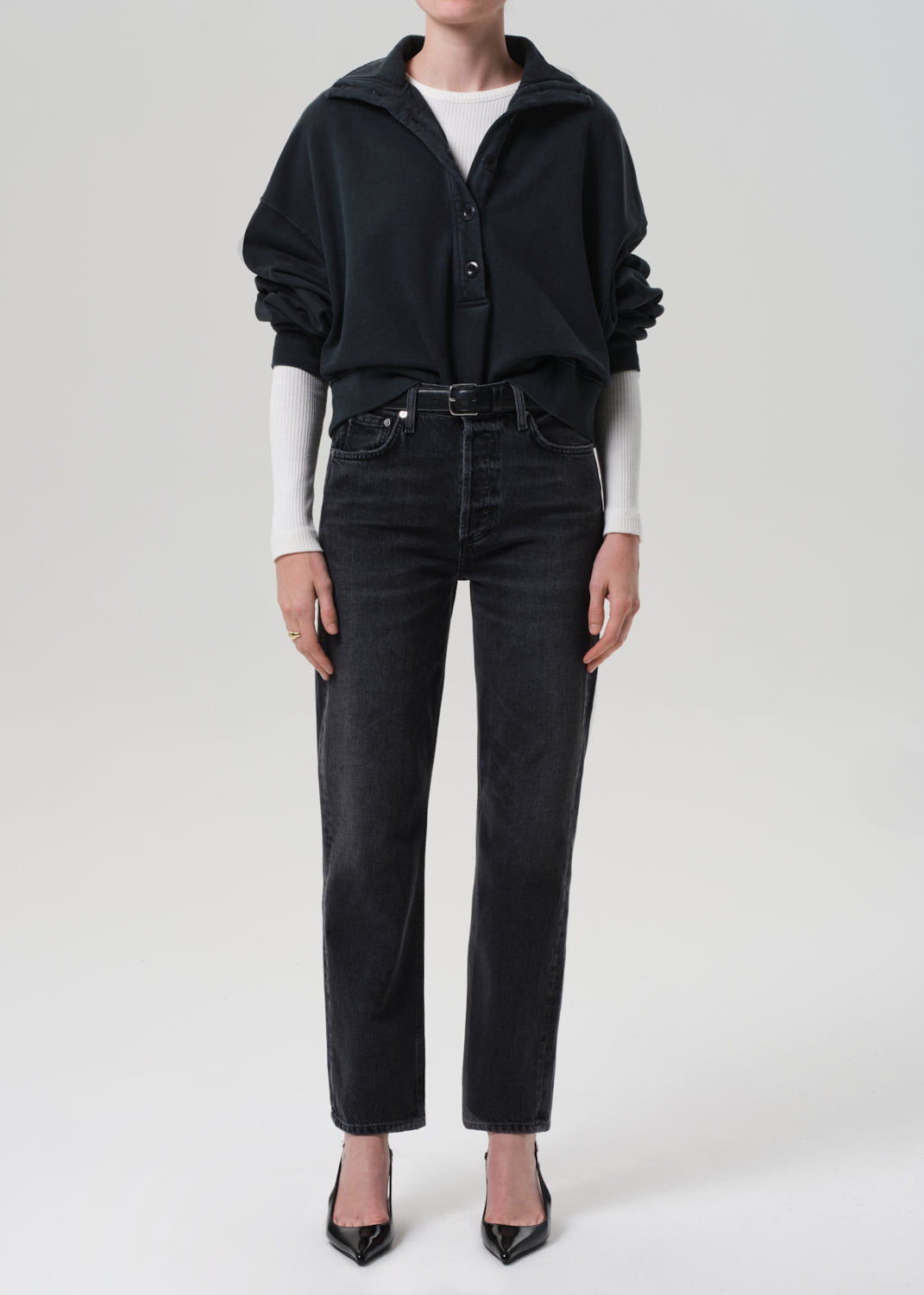 Blaine High Rise Straight in Vintage Black