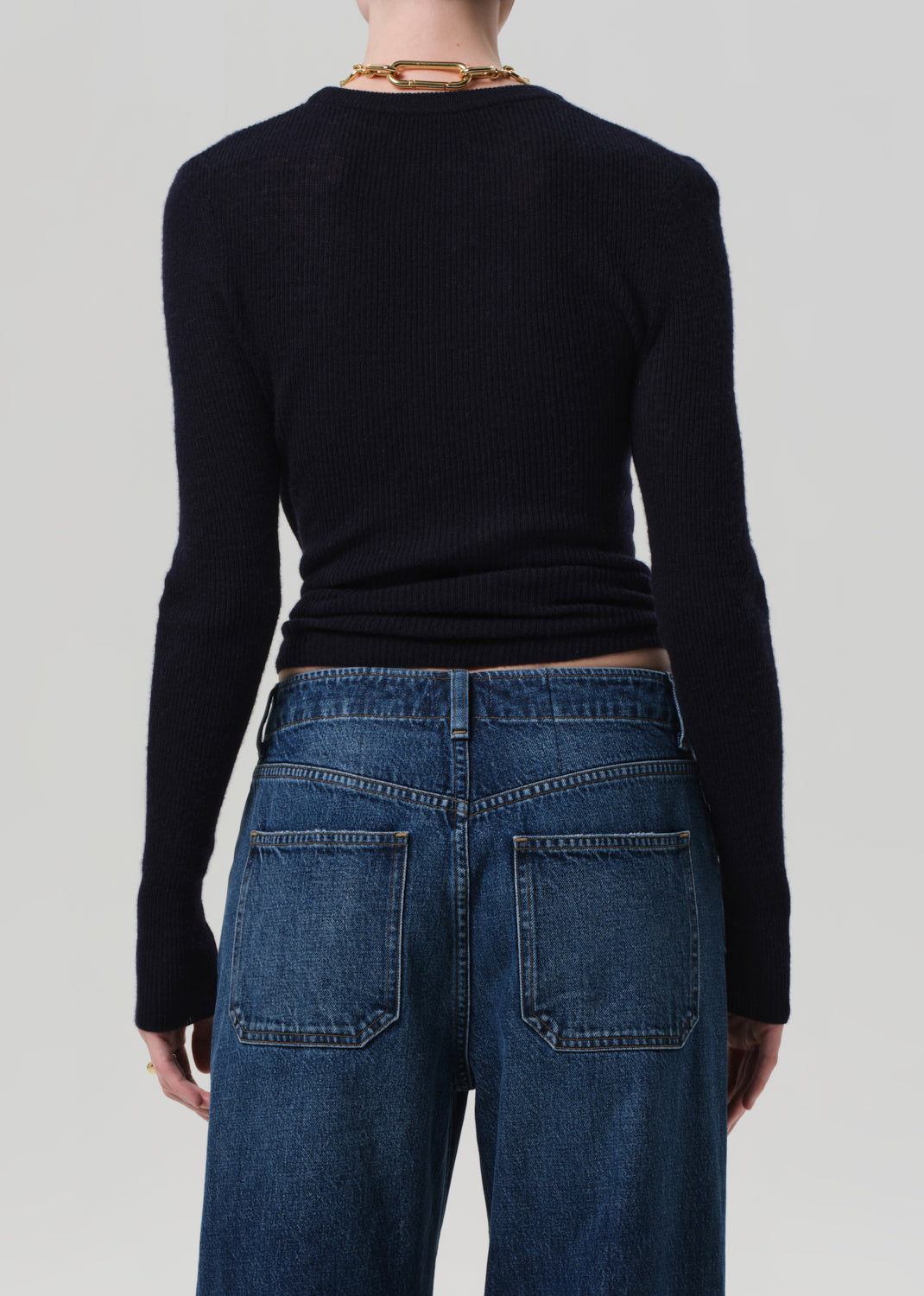 Alessia Crewneck Sweater in Navy