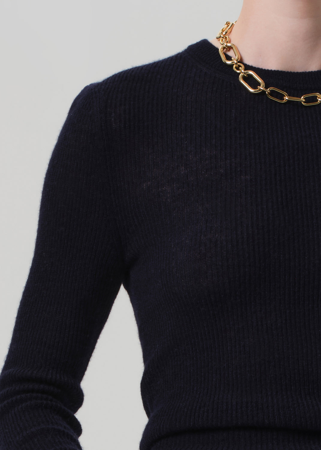 Alessia Crewneck Sweater in Navy