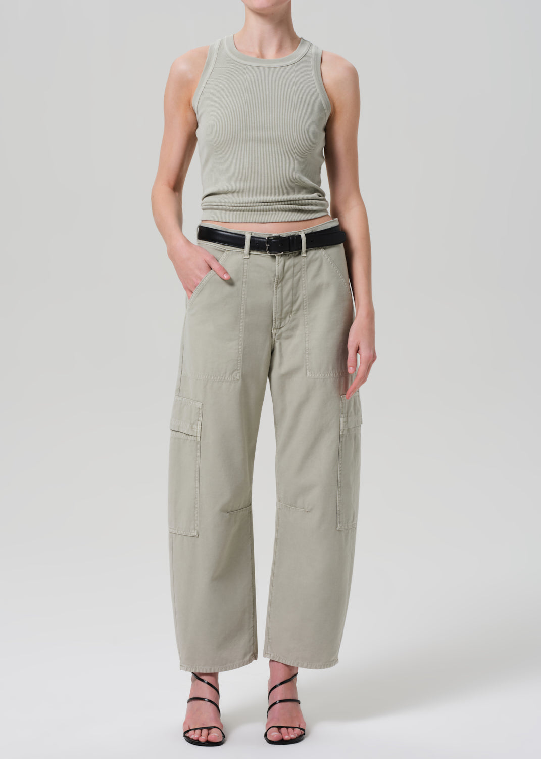 Marcelle Low Slung Easy Cargo in Matcha