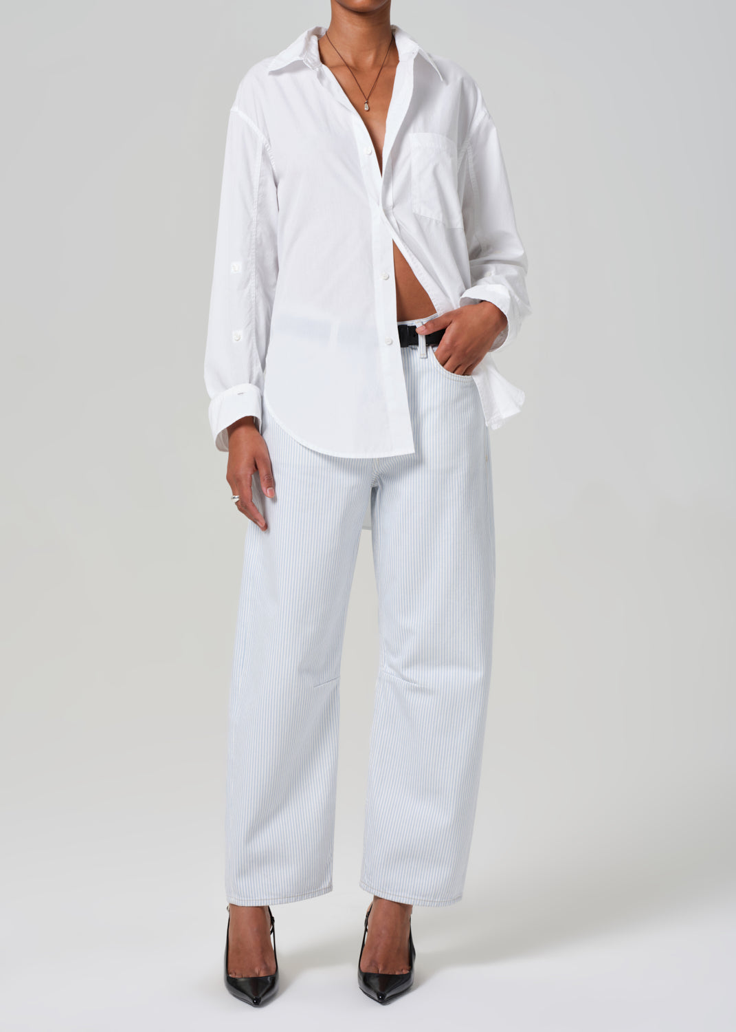 Miro Rework Relaxed Jean in Marine Stripe