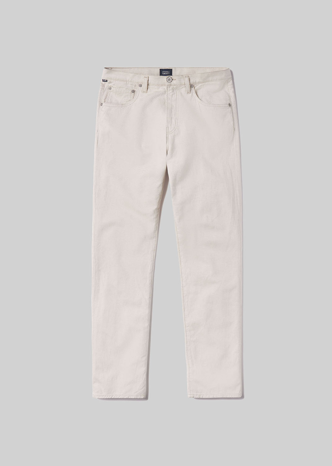 Gage Slim Straight Stretch Linen in Natural