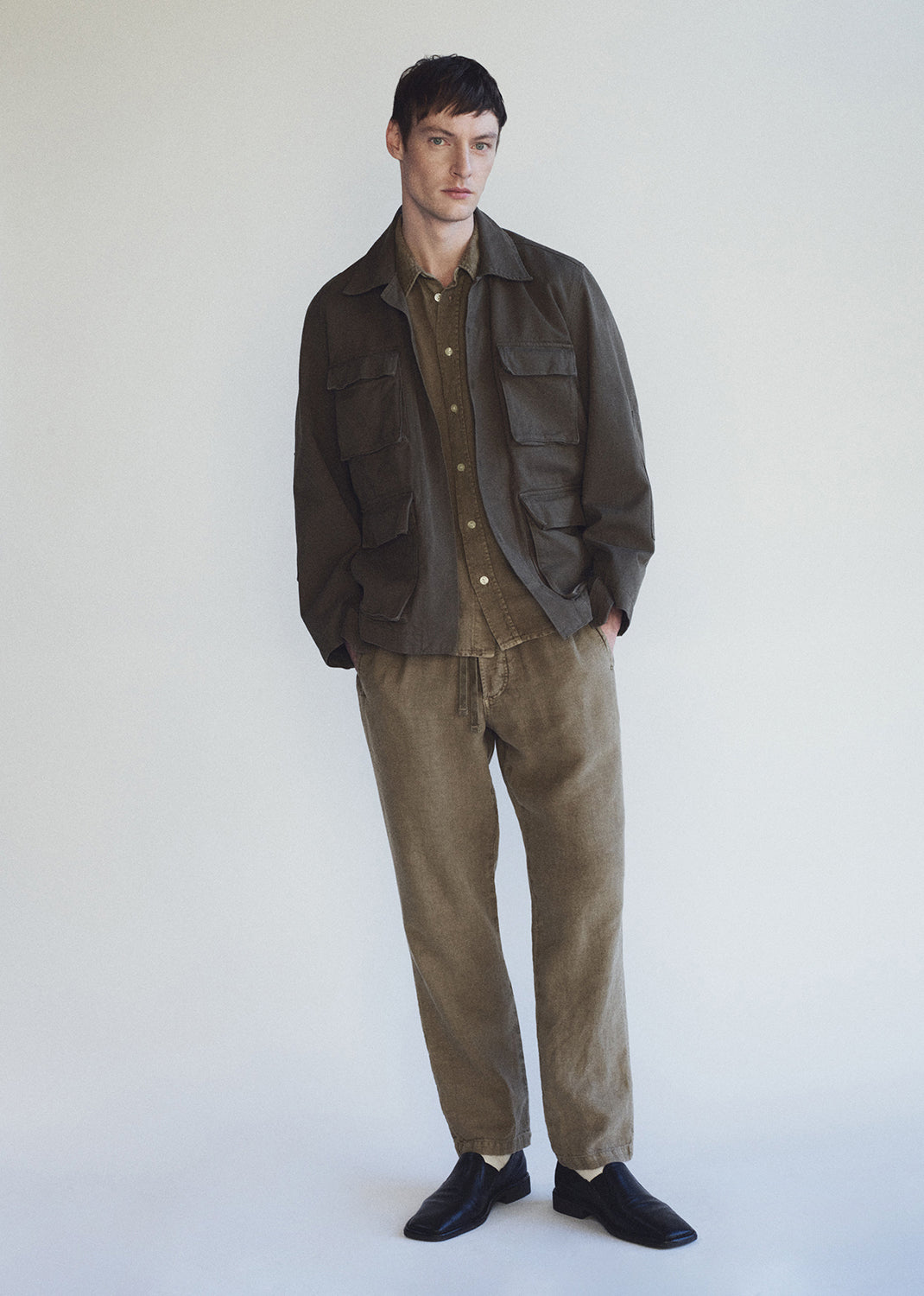 Drawstring Deck Linen Pant in Reservoir