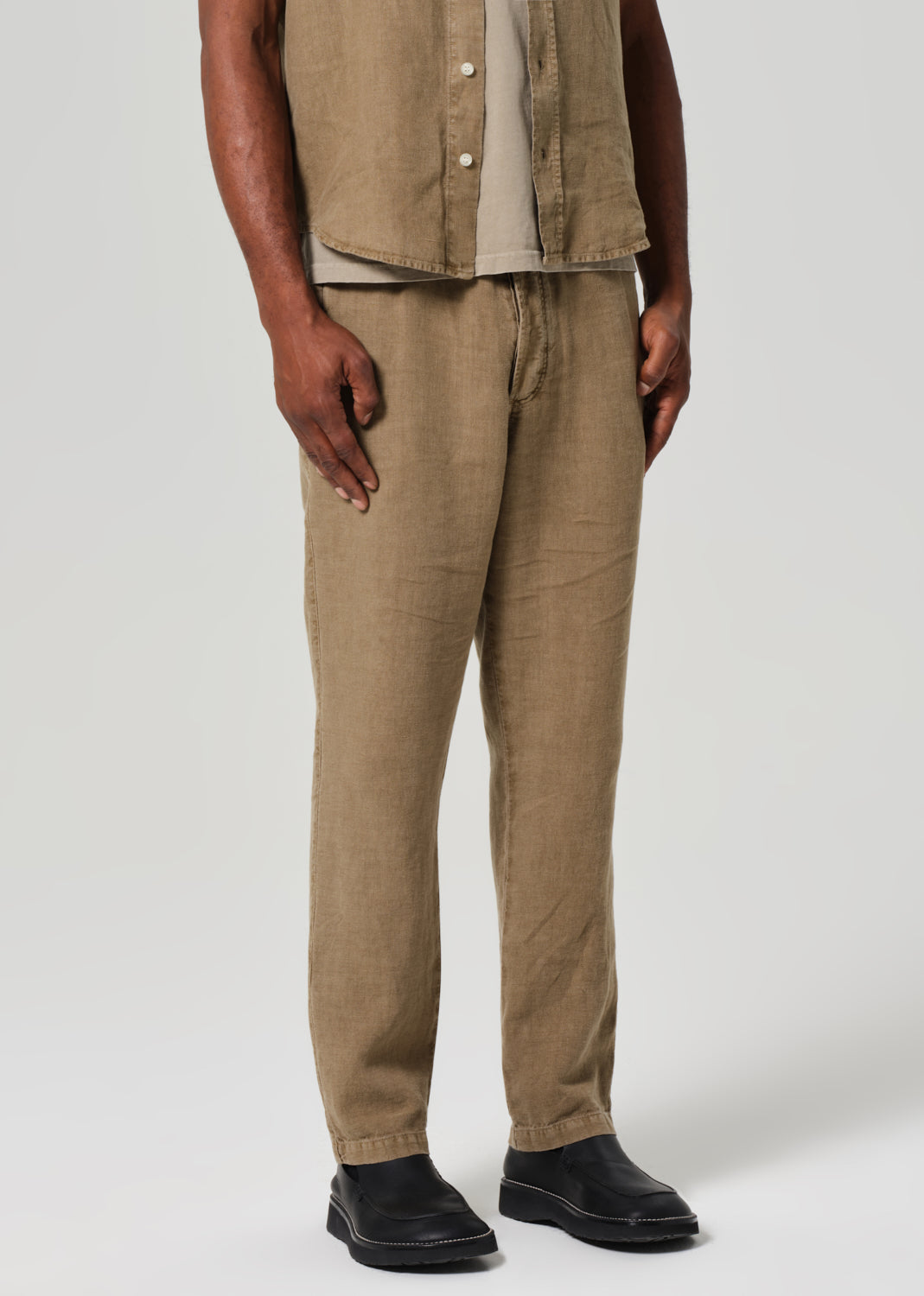 Drawstring Deck Linen Pant in Reservoir