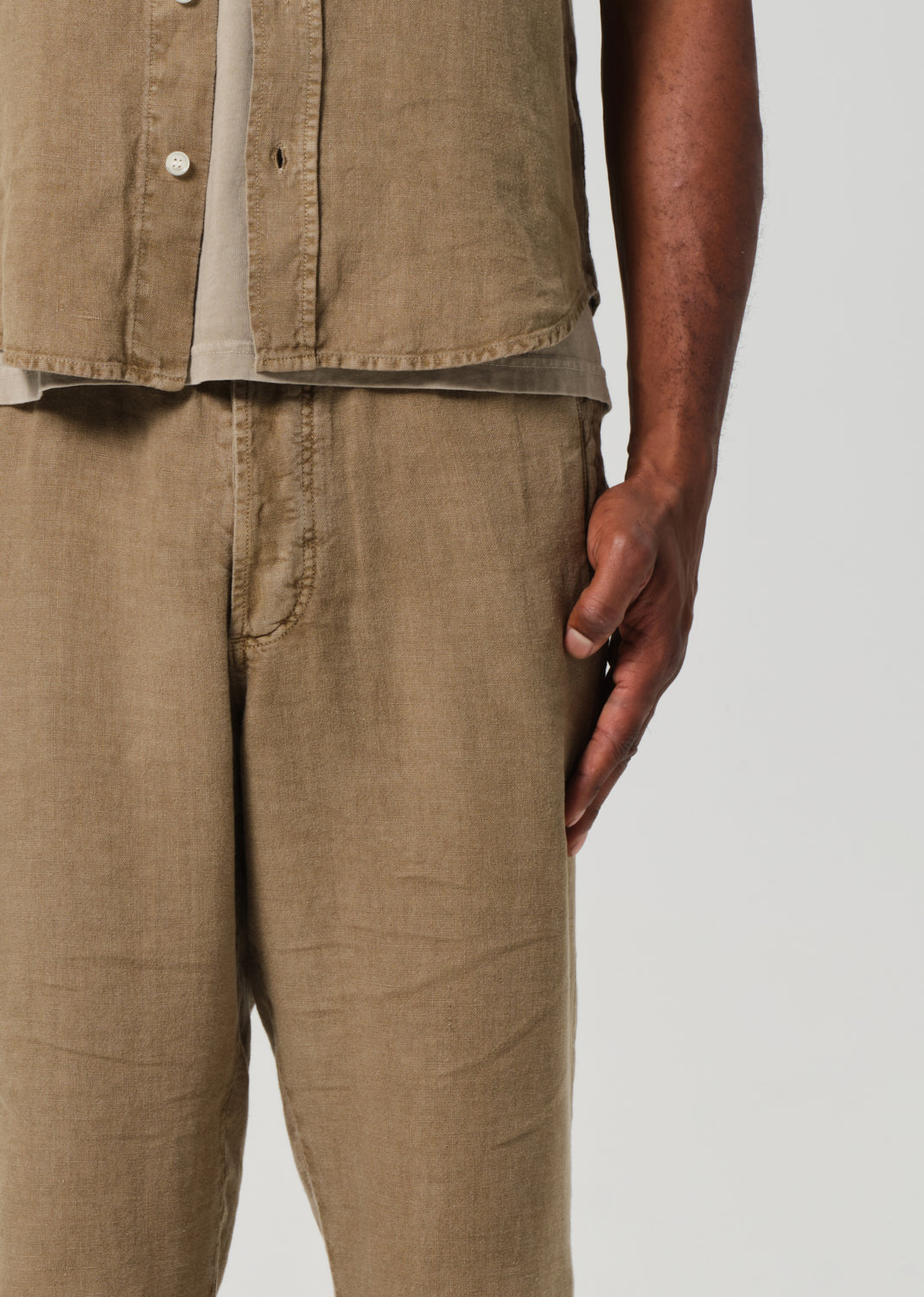 Drawstring Deck Linen Pant in Reservoir
