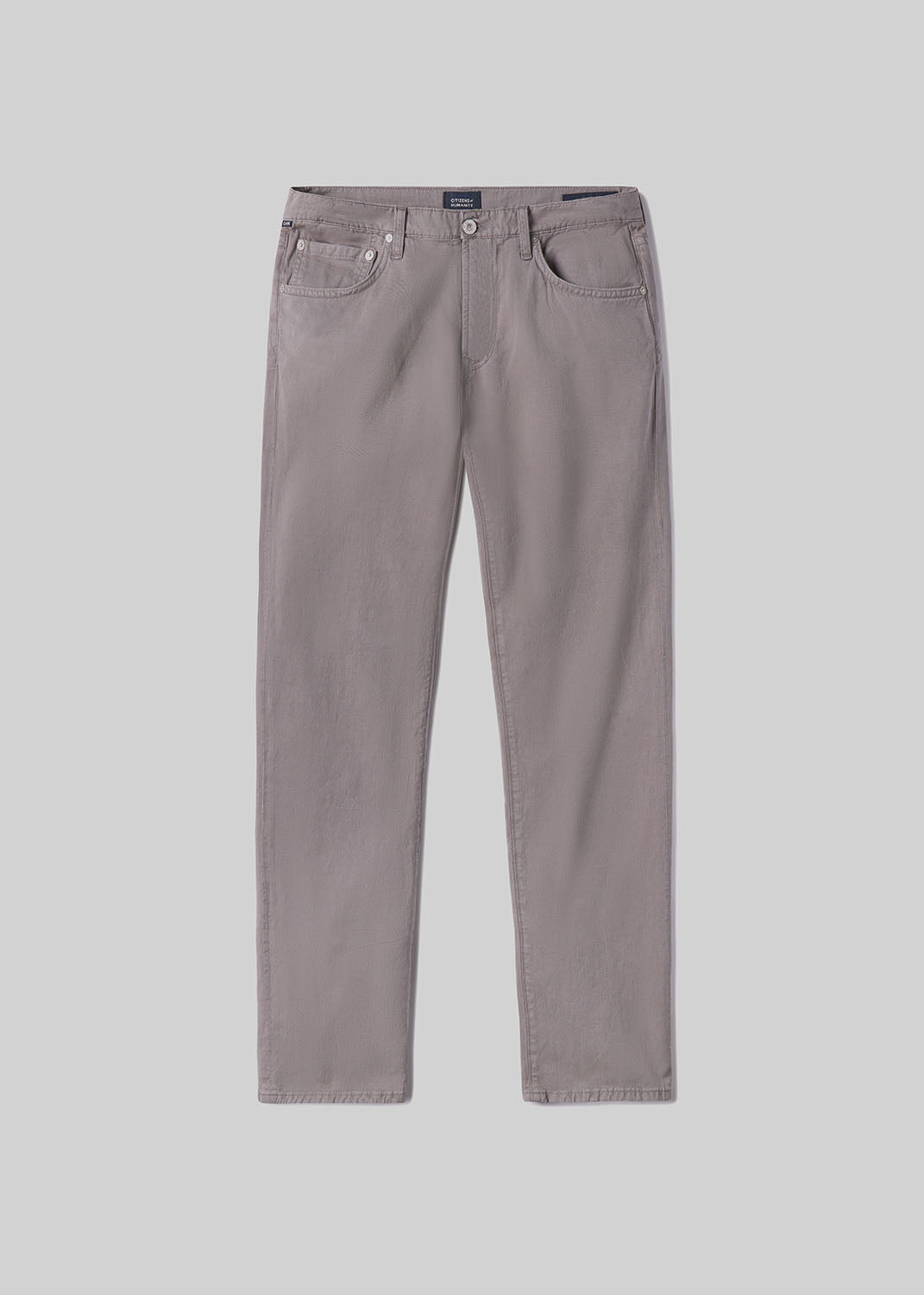 Gage Slim Straight Stretch Linen in Volcanic