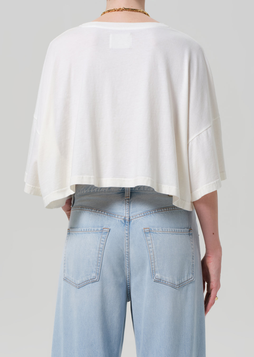 Crop Cape Tee in Pashmina