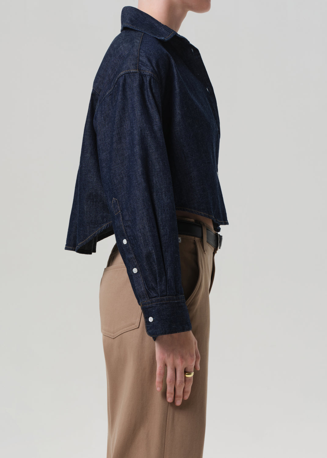 Ana Cropped Shirt in Piave
