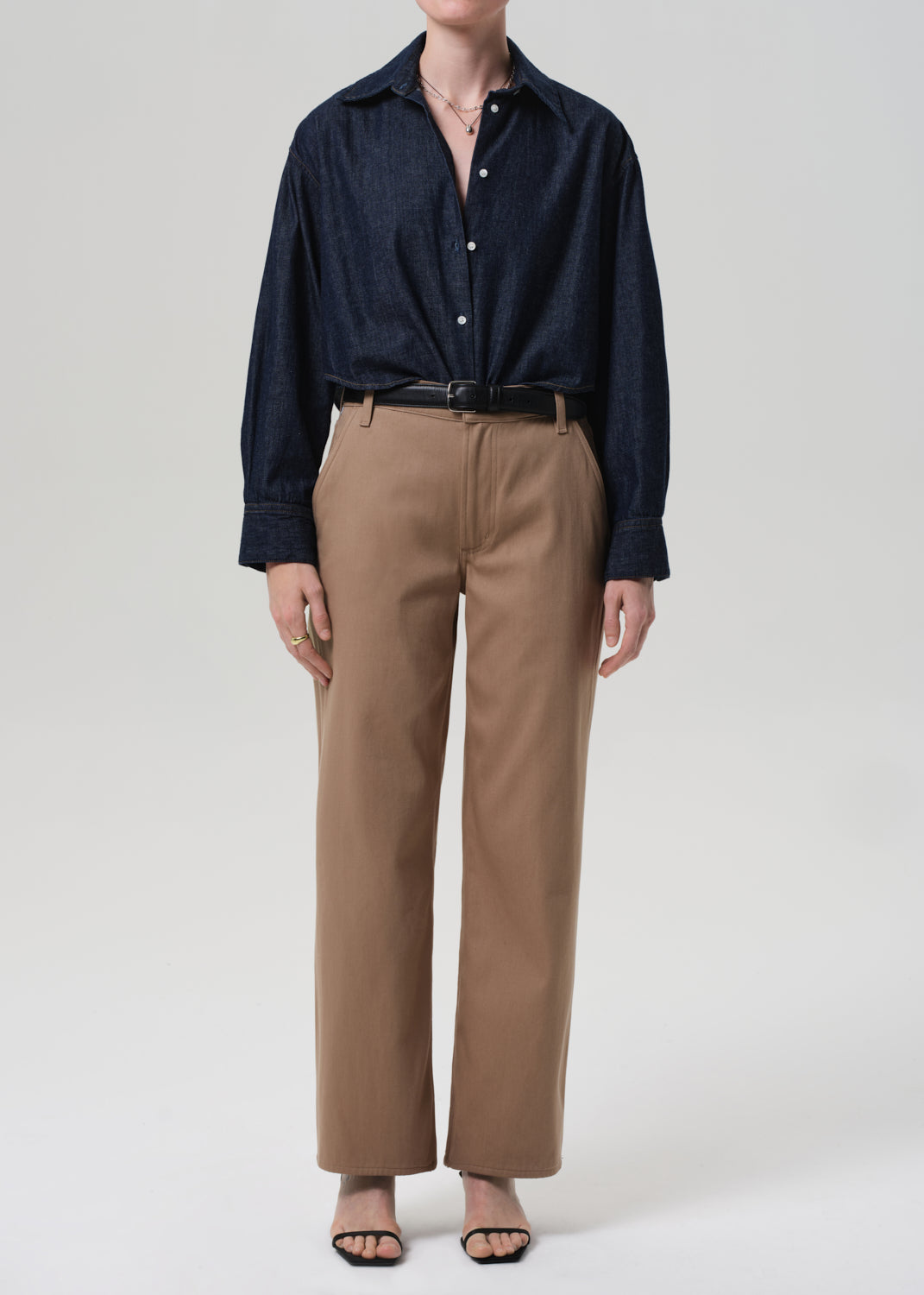 Ana Cropped Shirt in Piave